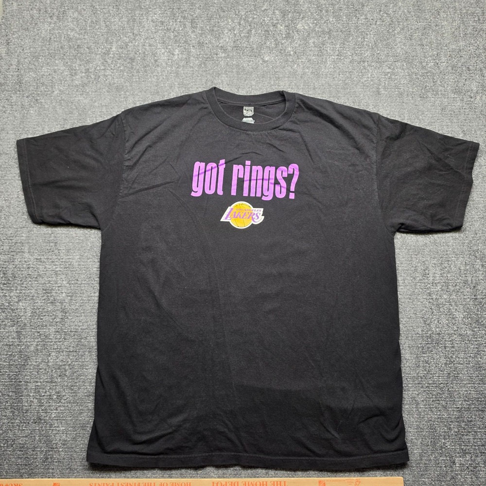 Majestic Los Angeles Lakers Got Rings 16x NBA Champions T-Shirt Mens 2XL Black